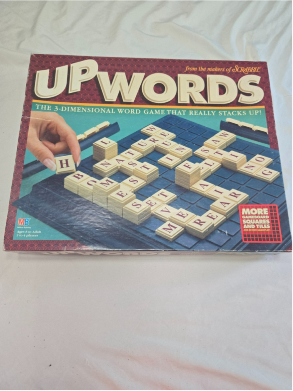 Milton Bradley 1997 UP WORDS 3-Dimensional Word Game COMPLETE!